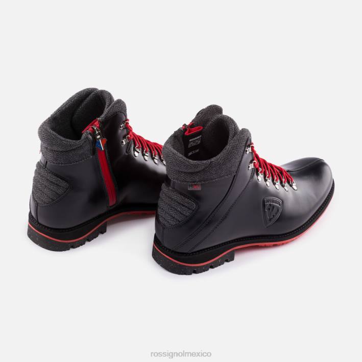 hombres Rossignol botas chamonix 1907 HPXL170 calzado negro brillante