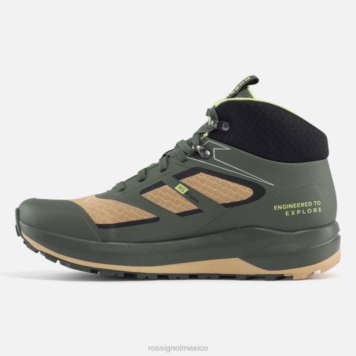 hombres Rossignol zapatos ligeros para caminar HPXL391 calzado verde