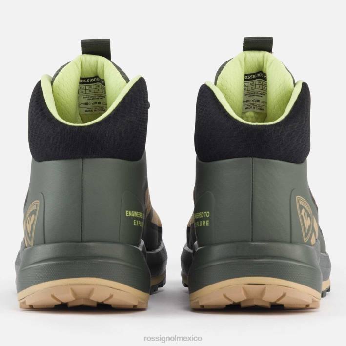 hombres Rossignol zapatos ligeros para caminar HPXL391 calzado verde