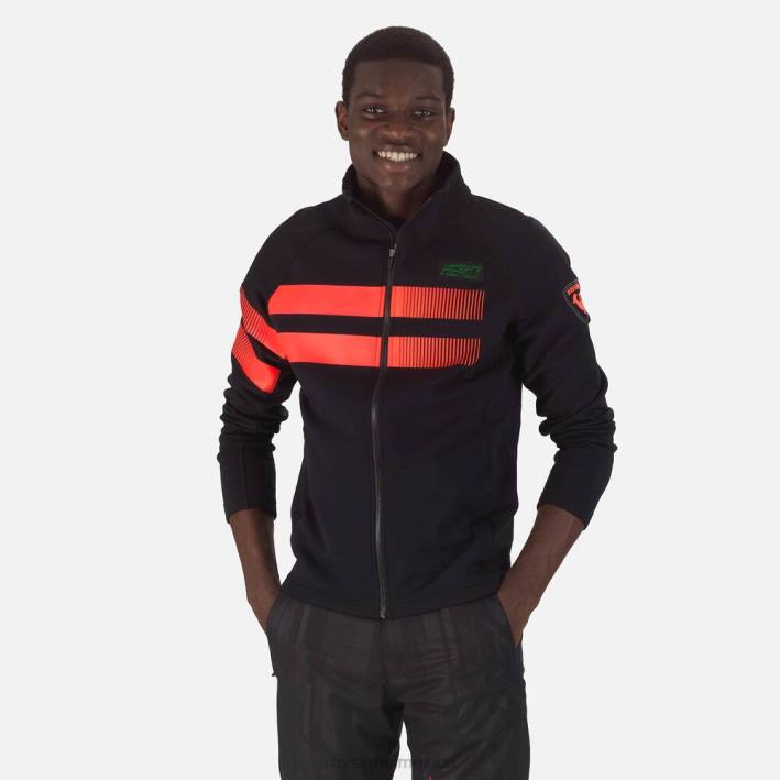 hombres Rossignol chaqueta polar hero clim HPXL627 tapas negro