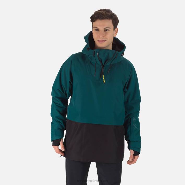 hombres Rossignol anorak skpr HPXL279 tapas verde azulado