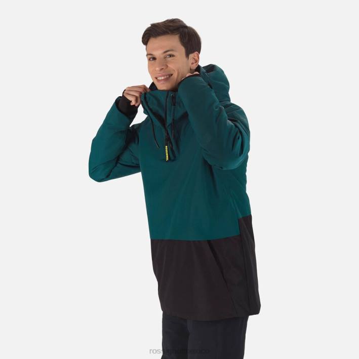 hombres Rossignol anorak skpr HPXL279 tapas verde azulado