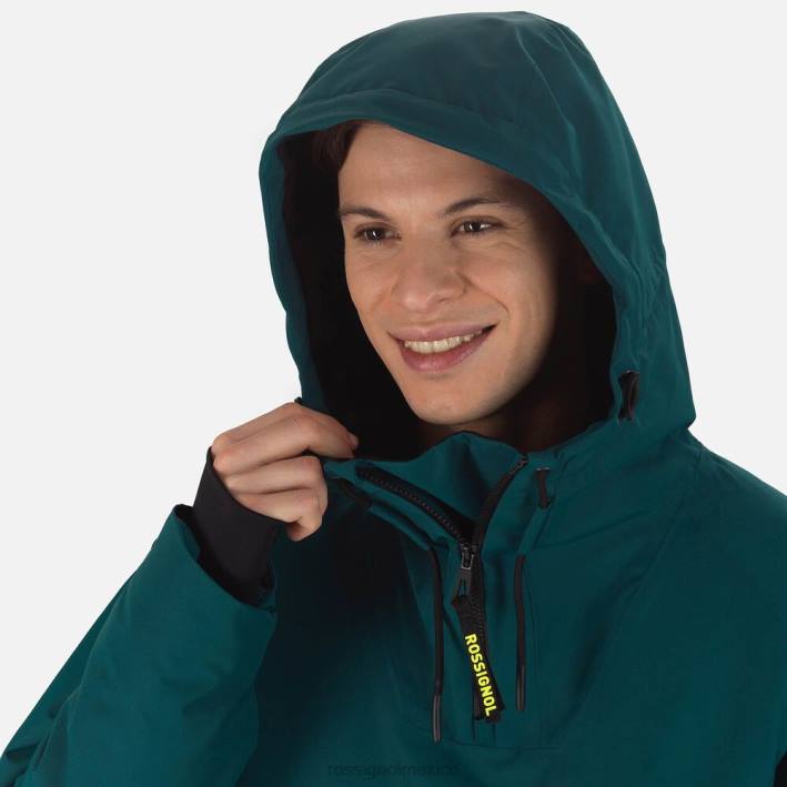 hombres Rossignol anorak skpr HPXL279 tapas verde azulado