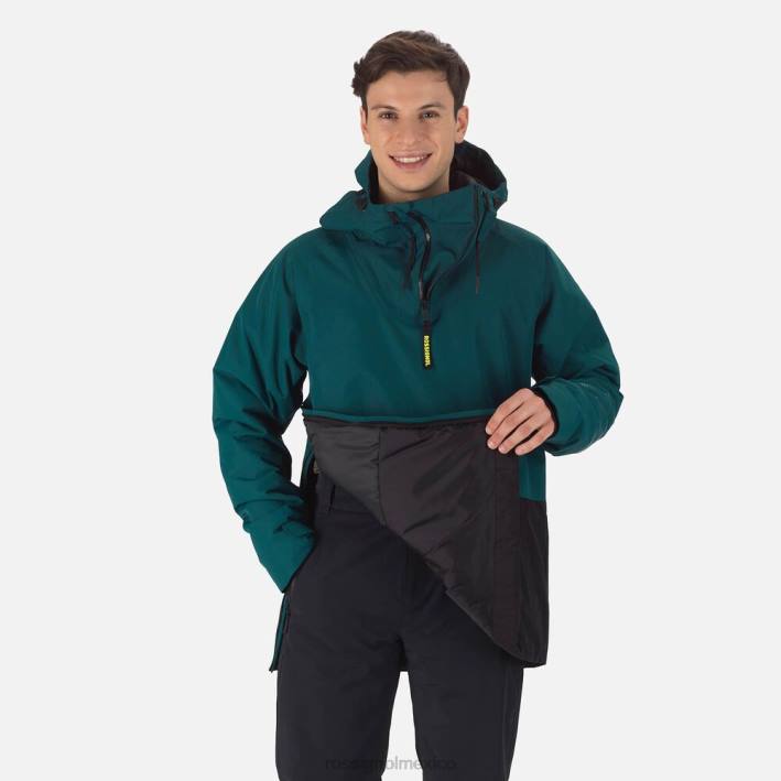 hombres Rossignol anorak skpr HPXL279 tapas verde azulado