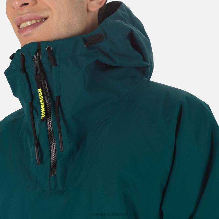 hombres Rossignol anorak skpr HPXL279 tapas verde azulado