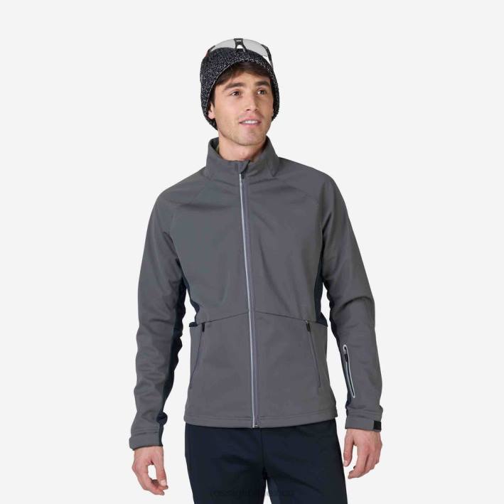 hombres Rossignol chaqueta suave HPXL516 tapas gris ónix