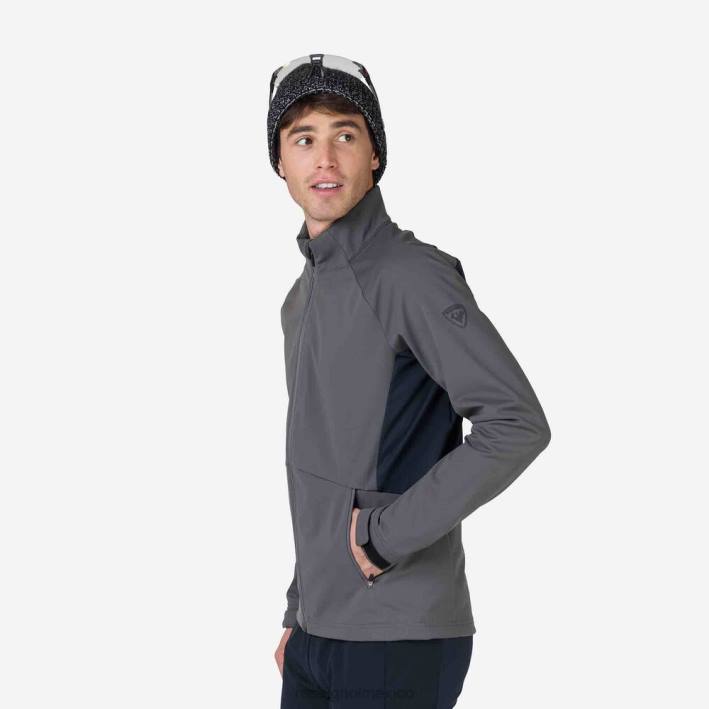 hombres Rossignol chaqueta suave HPXL516 tapas gris ónix