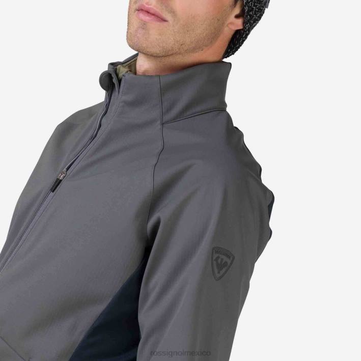 hombres Rossignol chaqueta suave HPXL516 tapas gris ónix