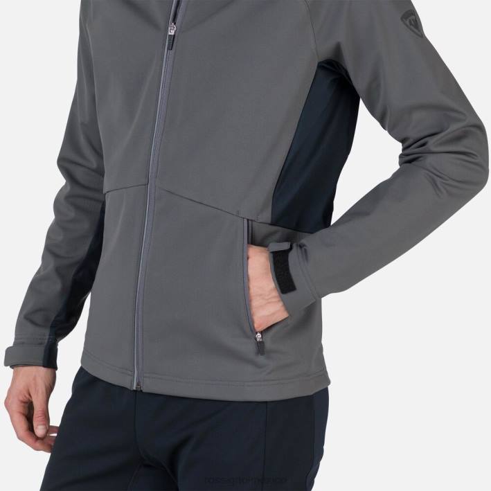 hombres Rossignol chaqueta suave HPXL516 tapas gris ónix