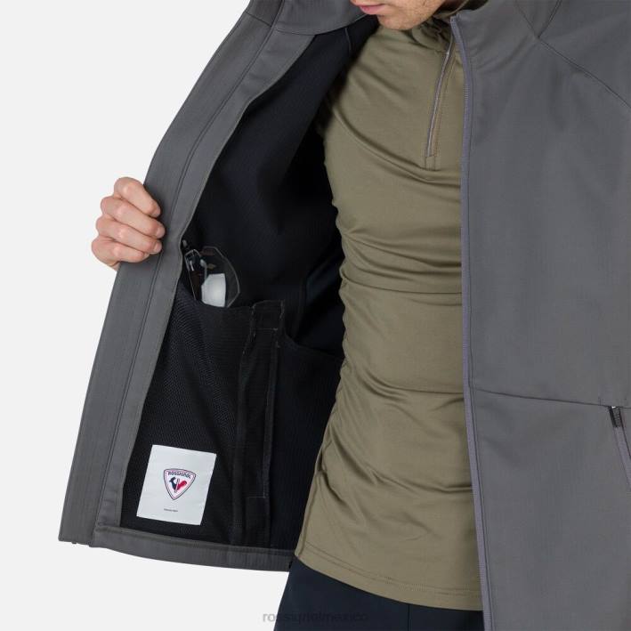 hombres Rossignol chaqueta suave HPXL516 tapas gris ónix