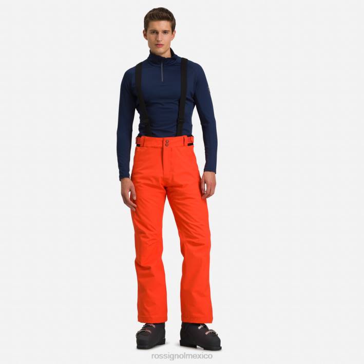 hombres Rossignol pantalones de esquí HPXL165 fondos oxinaranja