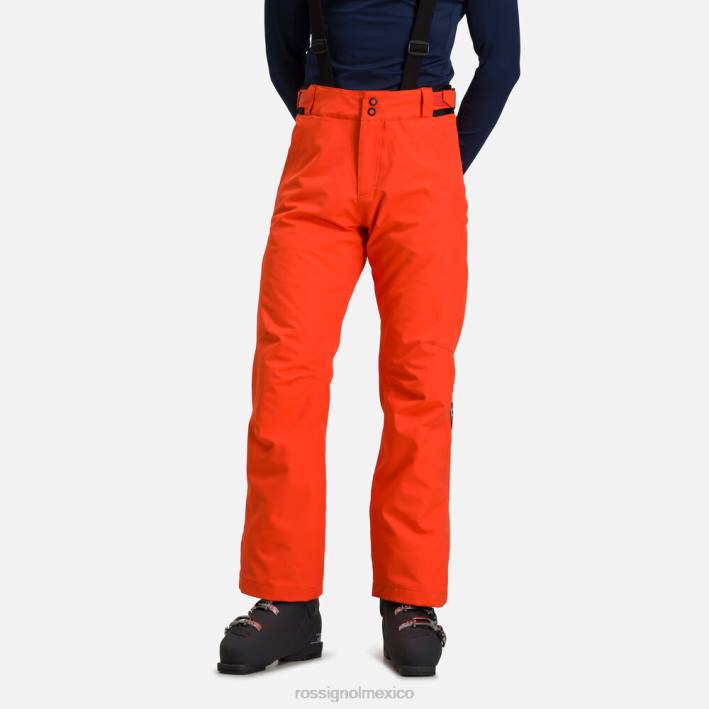 hombres Rossignol pantalones de esquí HPXL165 fondos oxinaranja