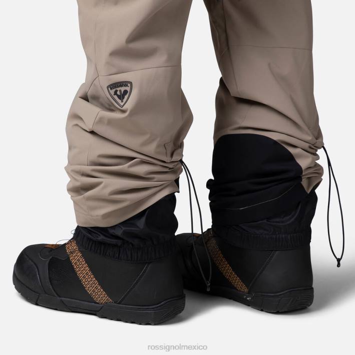 hombres Rossignol pantalones con pechera relajados HPXL388 fondos duna