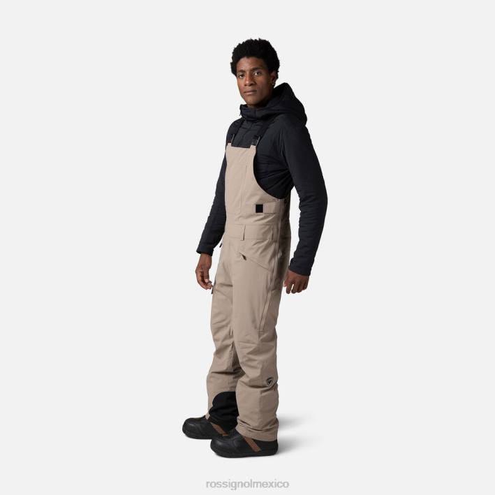 hombres Rossignol pantalones con pechera relajados HPXL388 fondos duna