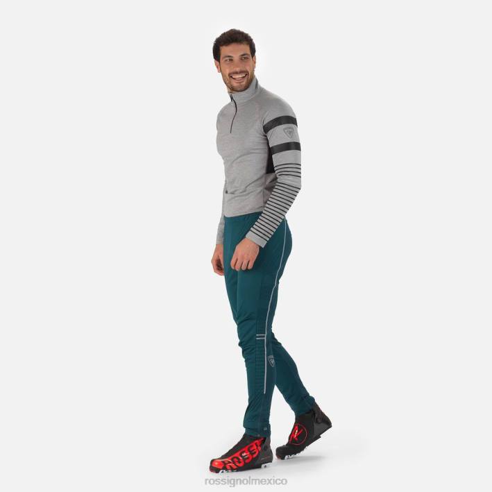 hombres Rossignol pantalones de traje HPXL120 fondos verde azulado profundo