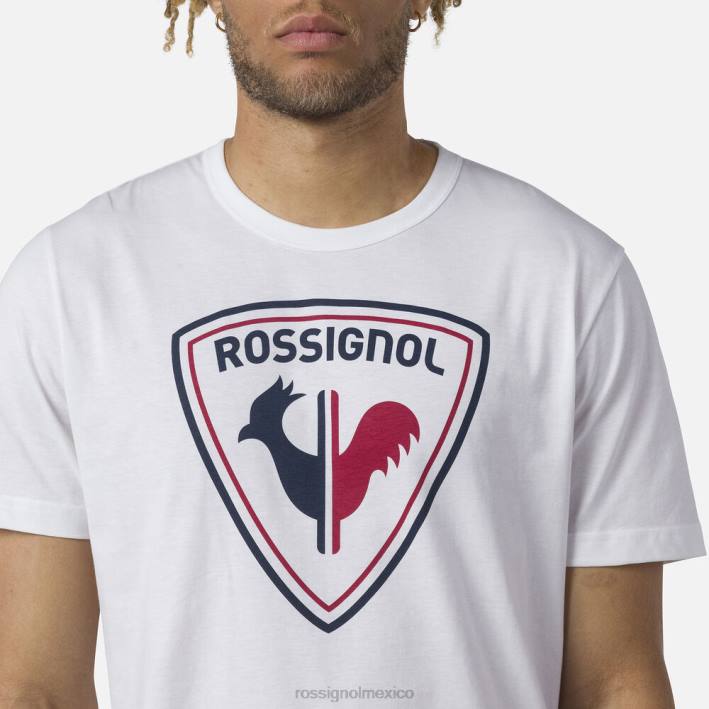 hombres Rossignol camiseta con logo HPXL17 tapas blanco