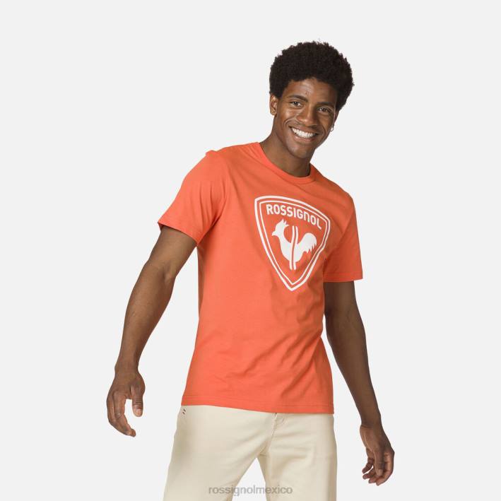 hombres Rossignol camiseta con logo HPXL492 tapas naranja llama