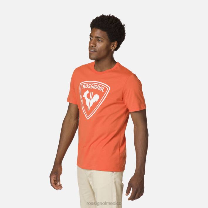 hombres Rossignol camiseta con logo HPXL492 tapas naranja llama