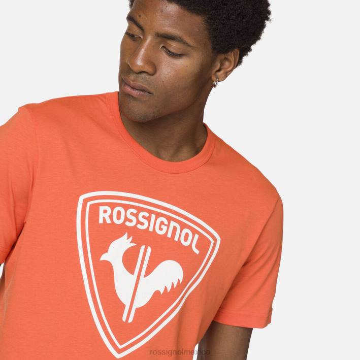 hombres Rossignol camiseta con logo HPXL492 tapas naranja llama