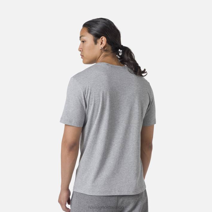 hombres Rossignol camiseta con logo HPXL83 tapas cuero gris