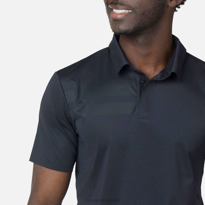 hombres Rossignol polo ligero y transpirable HPXL11 tapas negro