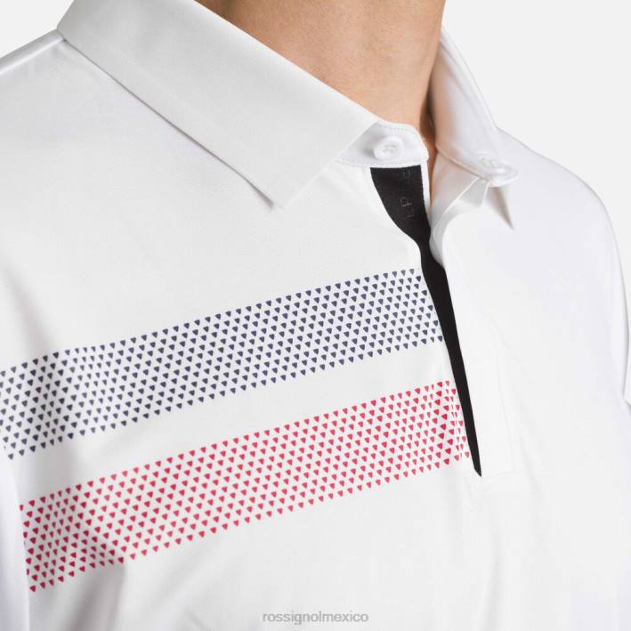 hombres Rossignol polo ligero y transpirable HPXL5 tapas blanco