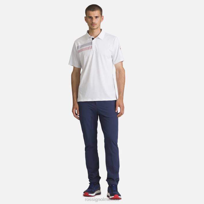 hombres Rossignol polo ligero y transpirable HPXL5 tapas blanco