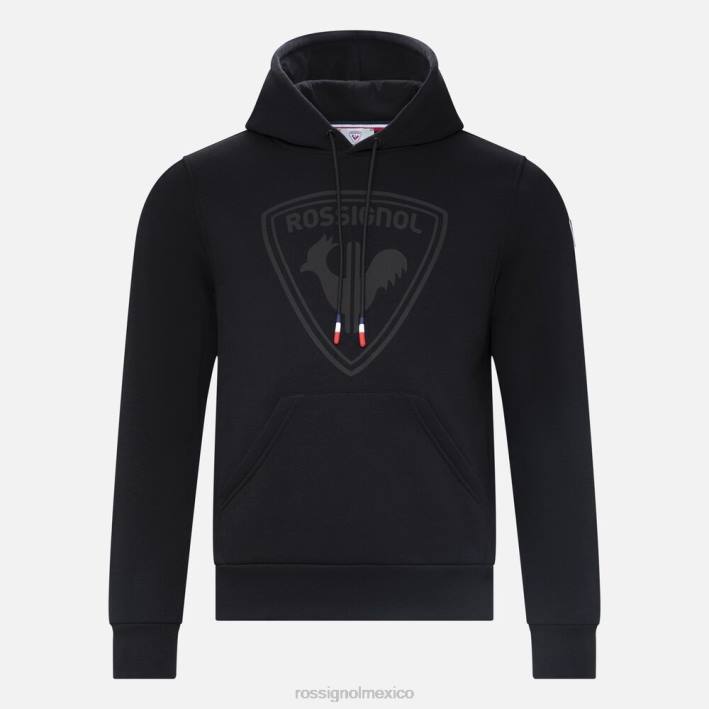 hombres Rossignol sudadera con capucha y logo HPXL103 tapas negro