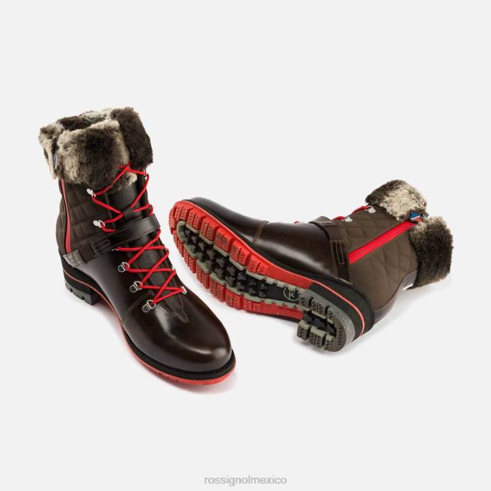 mujer Rossignol botas megeve 1907 HPXL773 calzado marrón