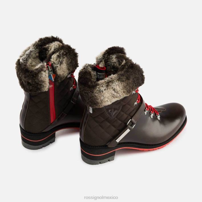 mujer Rossignol botas megeve 1907 HPXL773 calzado marrón