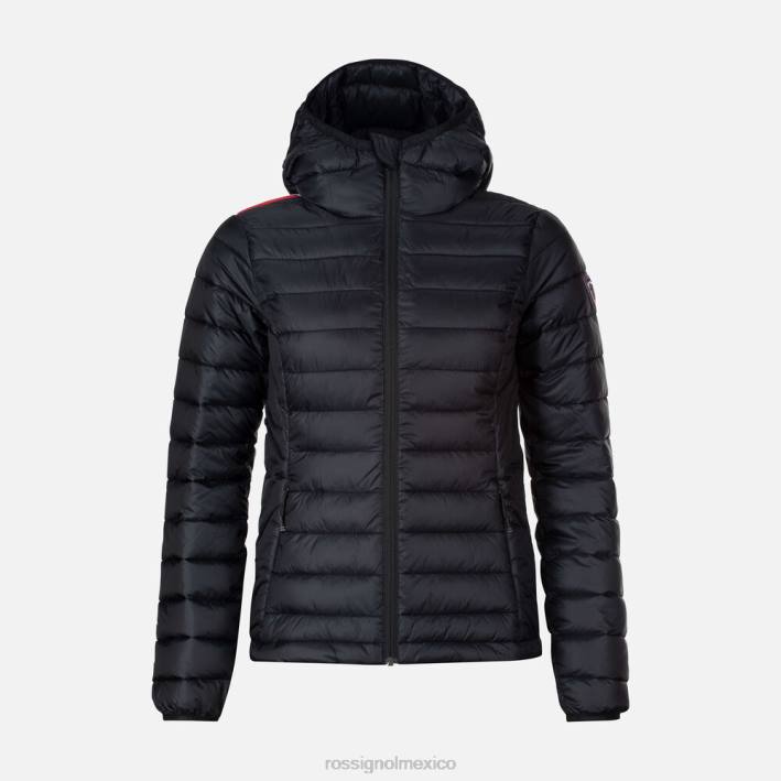 mujer Rossignol chaqueta aislante con capucha 180gr HPXL937 tapas negro