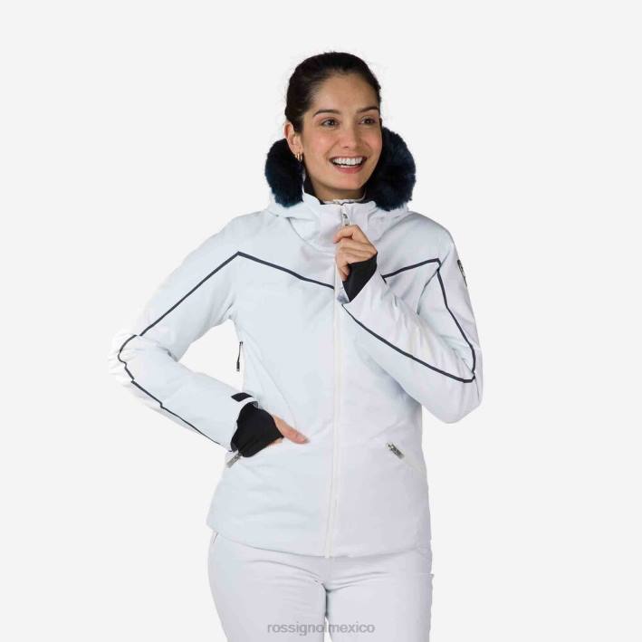 mujer Rossignol chaqueta de esquí HPXL1012 tapas blanco