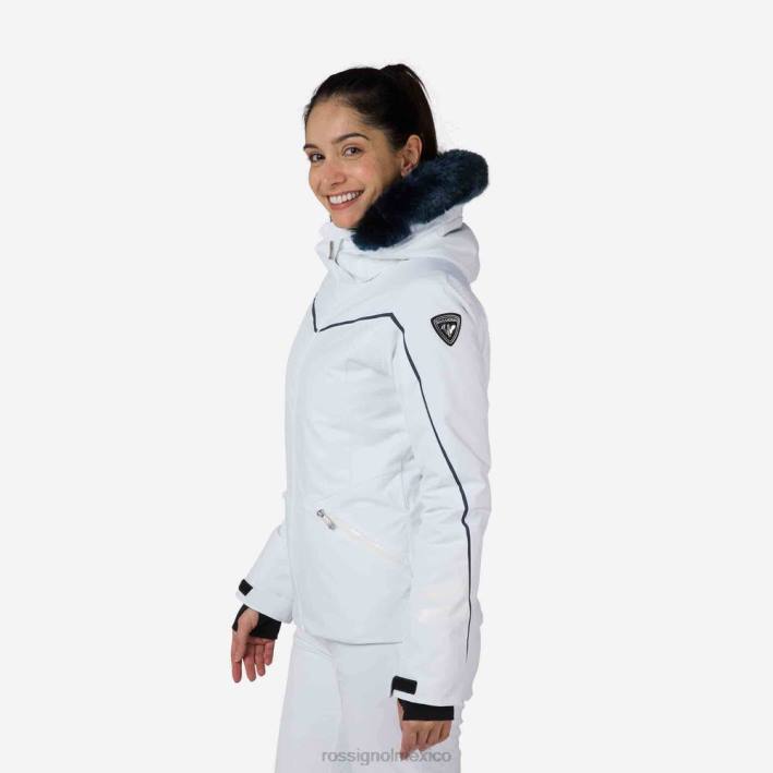 mujer Rossignol chaqueta de esquí HPXL1012 tapas blanco