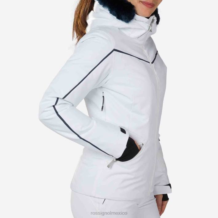 mujer Rossignol chaqueta de esquí HPXL1012 tapas blanco