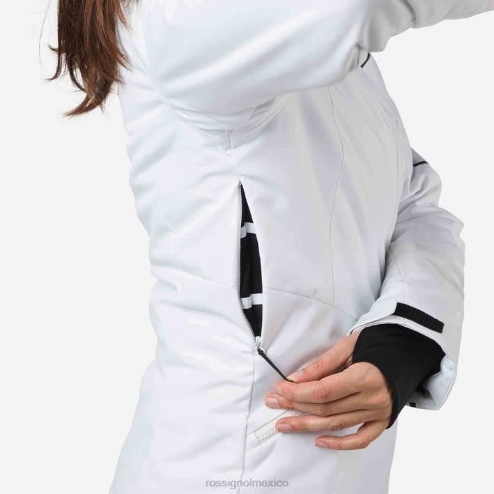 mujer Rossignol chaqueta de esquí HPXL1012 tapas blanco