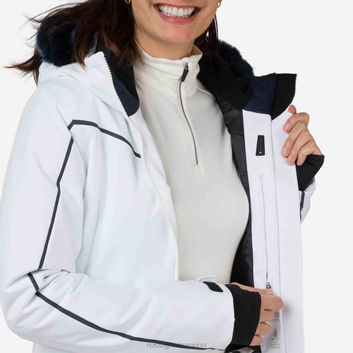 mujer Rossignol chaqueta de esquí HPXL1012 tapas blanco