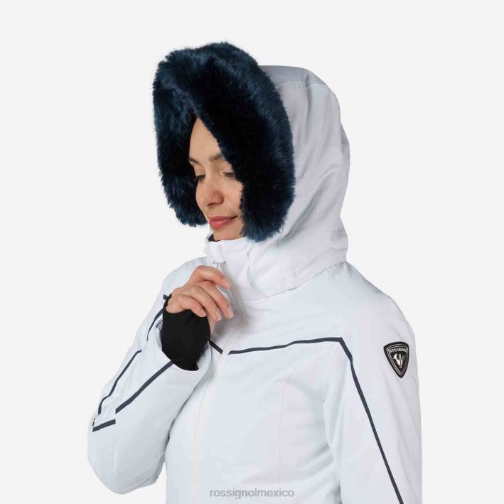 mujer Rossignol chaqueta de esquí HPXL1012 tapas blanco