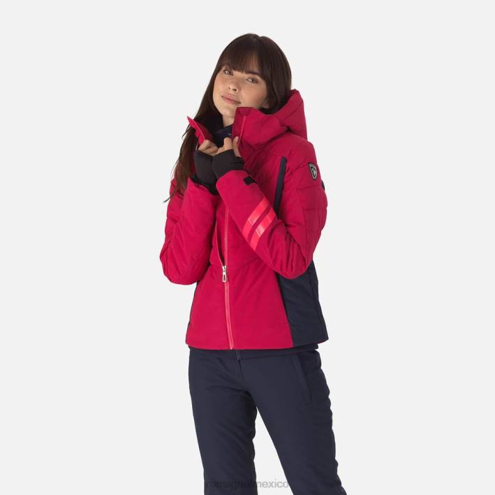 mujer Rossignol chaqueta de esquí courbe HPXL1112 tapas cereza