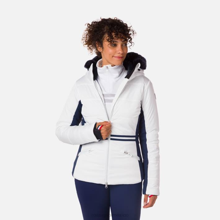 mujer Rossignol chaqueta de esquí roc HPXL1002 tapas blanco