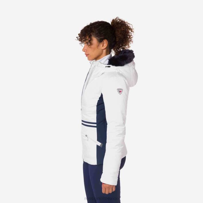 mujer Rossignol chaqueta de esquí roc HPXL1002 tapas blanco