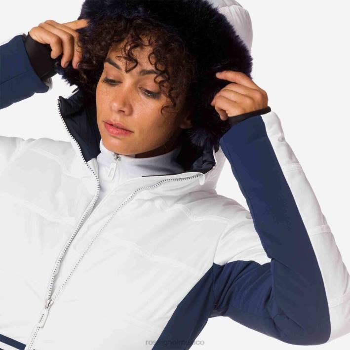 mujer Rossignol chaqueta de esquí roc HPXL1002 tapas blanco