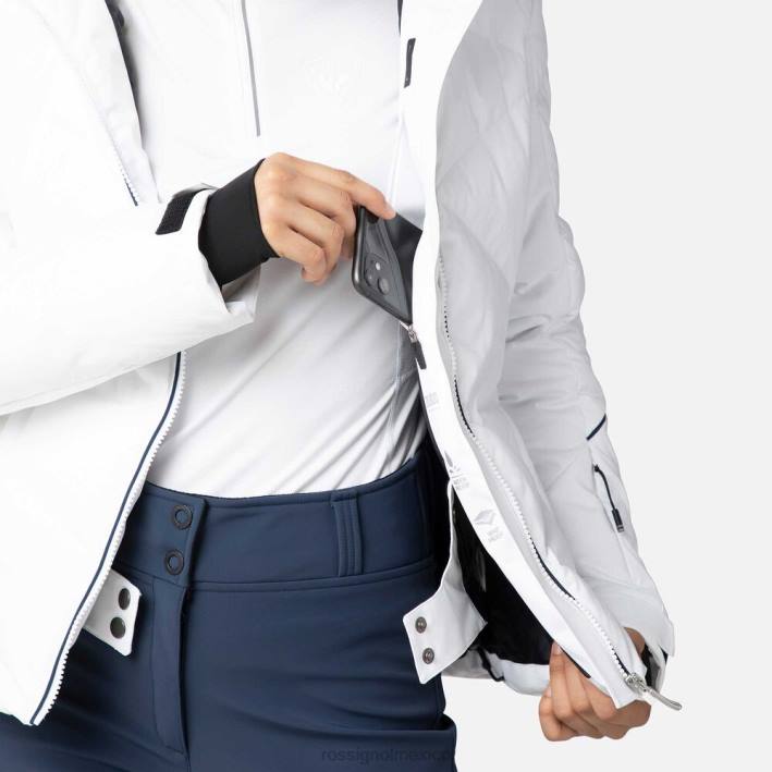 mujer Rossignol chaqueta de esquí staci HPXL1030 tapas blanco