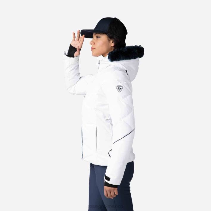 mujer Rossignol chaqueta de esquí staci HPXL1030 tapas blanco