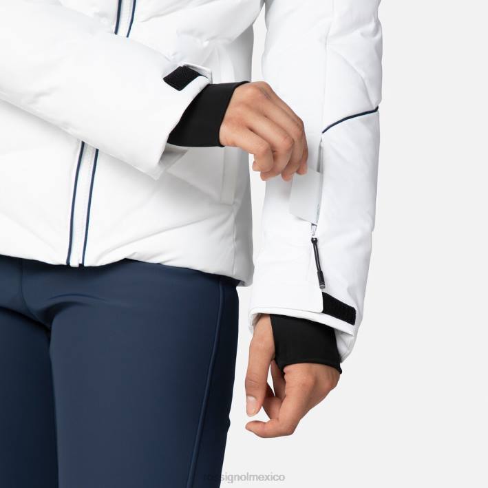 mujer Rossignol chaqueta de esquí staci HPXL1030 tapas blanco