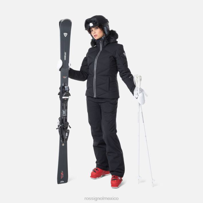 mujer Rossignol chaqueta de esquí staci HPXL759 tapas negro