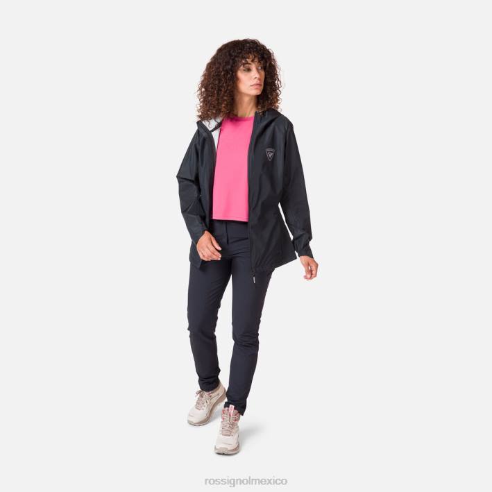 mujer Rossignol chaqueta de lluvia activa HPXL825 tapas negro