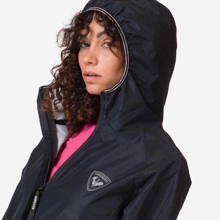 mujer Rossignol chaqueta de lluvia activa HPXL825 tapas negro