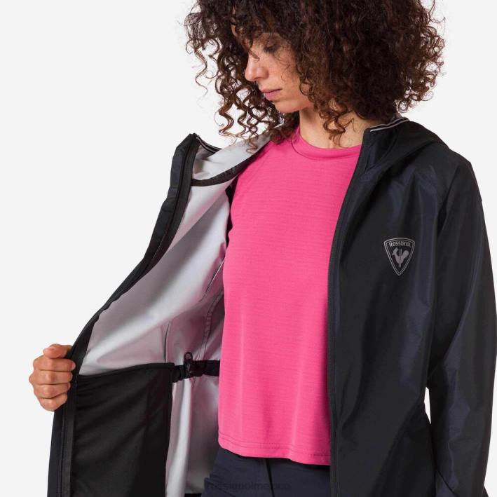 mujer Rossignol chaqueta de lluvia activa HPXL825 tapas negro