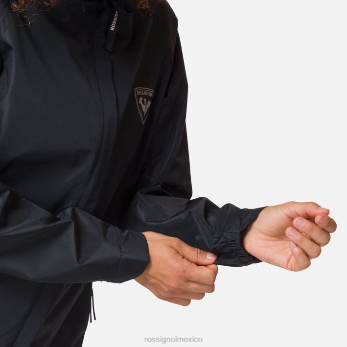 mujer Rossignol chaqueta de lluvia activa HPXL825 tapas negro