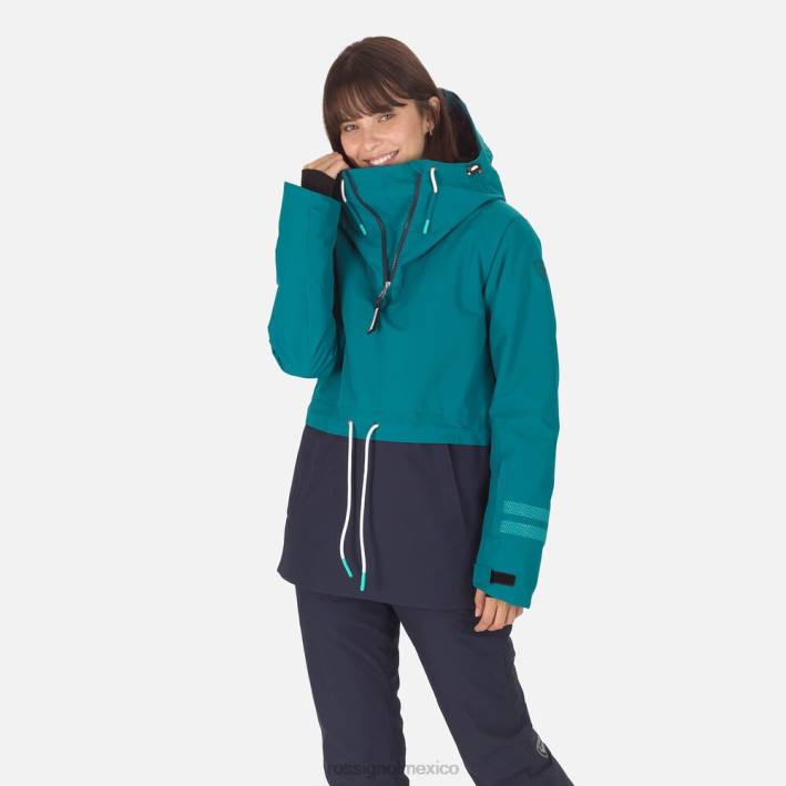 mujer Rossignol anorak skpr HPXL1052 tapas esmeralda oscura